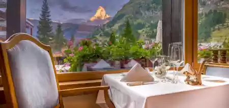 Matterhorn View from our Christiania Restaurant 